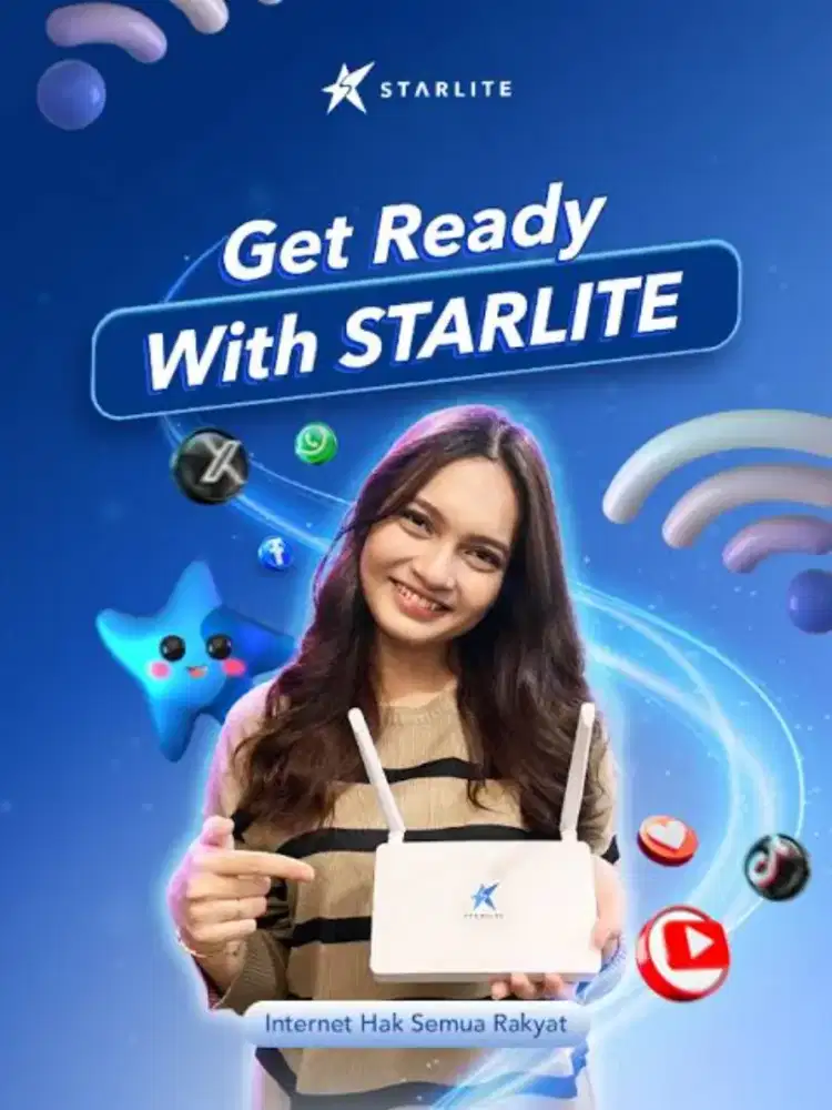 PEMASANGAN WIFI STARLITE 100 RIBU PERBULAN UP TO 200MBPS