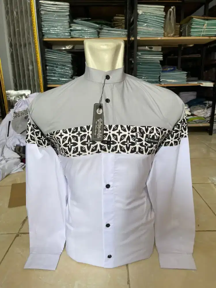 KEMEJA KOKO (KEMKO) KOMBINASI BATIK EKSKLUSIF - SUPER SPUN GRADE A