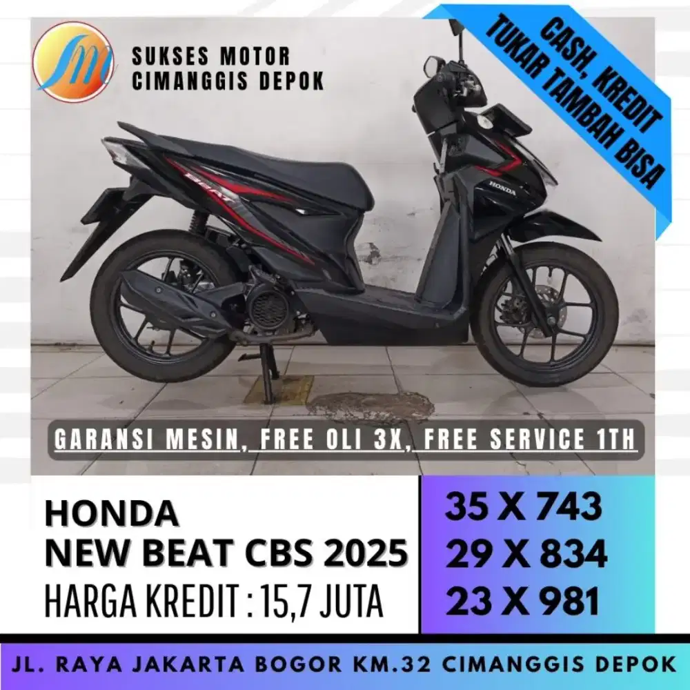 NEW BEAT CBS DP 600 PROMO CASHBACK UPTO 700 [SUKSES MOTOR]