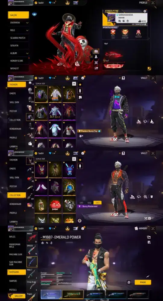 Jual akun ff murah aman dan terpercaya