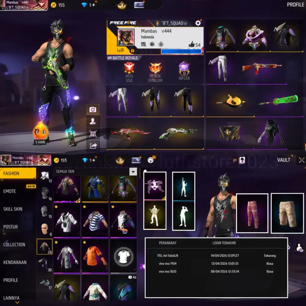 Jual akun ff murah aman dan terpercaya