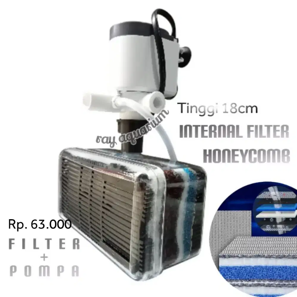 Filter Aquarium Semi Undergravel Busa 8D Honeycomb