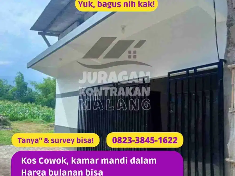 Kos Putra Dau kamar mandi dalam dekat Kampus Malang