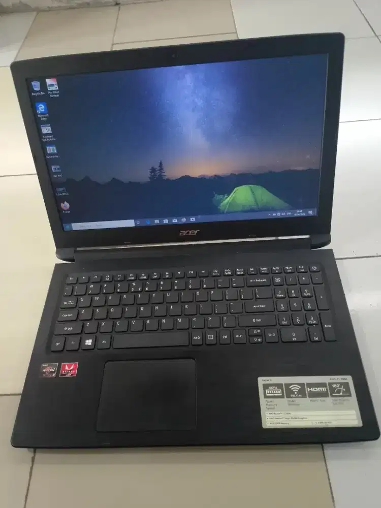 Acer Aspire 3 Ryzen 3 kondisi normal