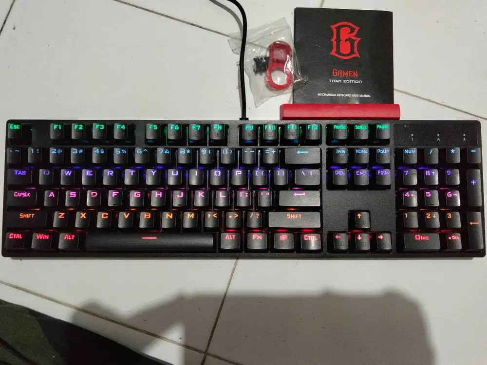 MECHANICAL KEYBOARD GAMEN TITAN EDITION BLACK 104 KEYS