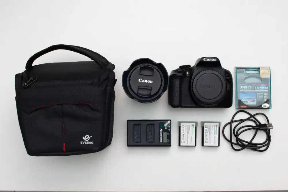 Dijual cepat! Canon 1300D Fullset