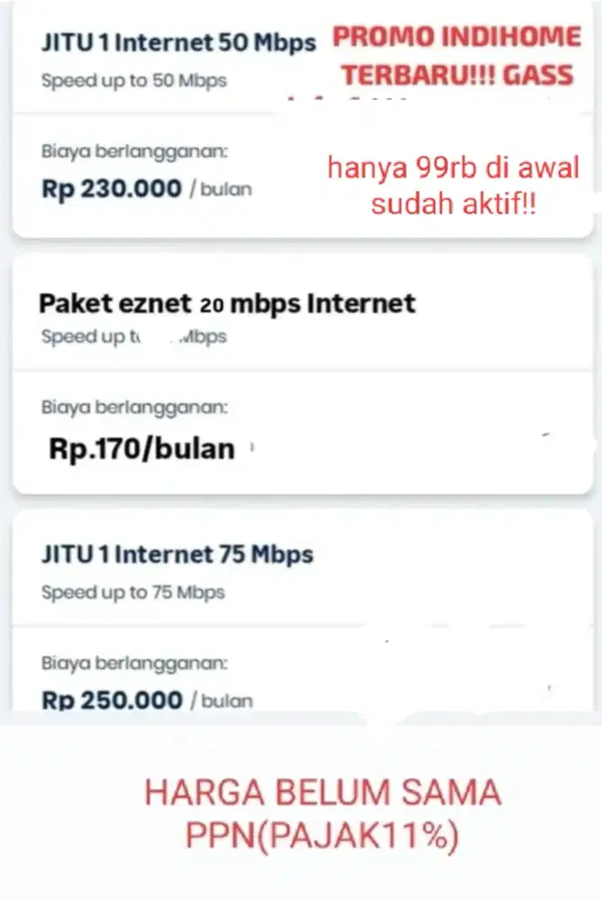 Promo wifi Indihome medn
