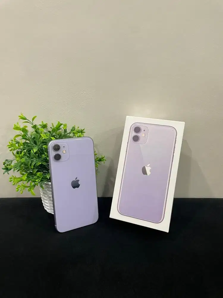 IPhone 11 256GB Purple mulus Fullset BH 100% Sinyal All Operator