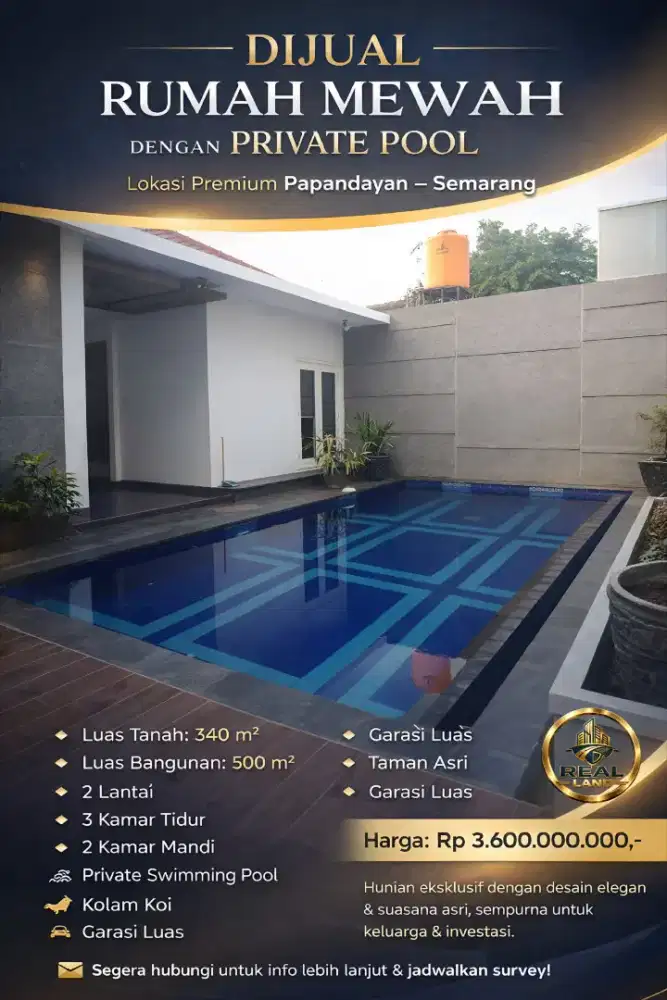 RUMAH MEWAH DIJUAL DAERAH PAPANDAYAN GAJAHMUNGKUR SEMARANG