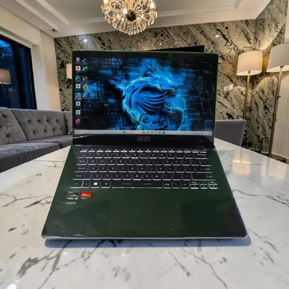 Laptop MSi Modern 14 RYZEN RAM 16Gb SSD 512Gb Like NEW SLIM BEZELESS