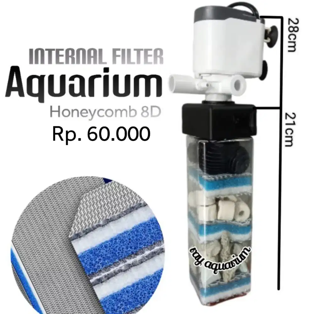 Filter Susun Aqiarium Busa 8D Honeycomb