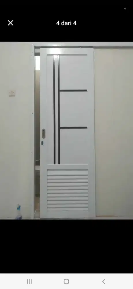 Pintu sliding aluminium jalusi T210cm L90cm hrg dg pemasangan 2,45 jt