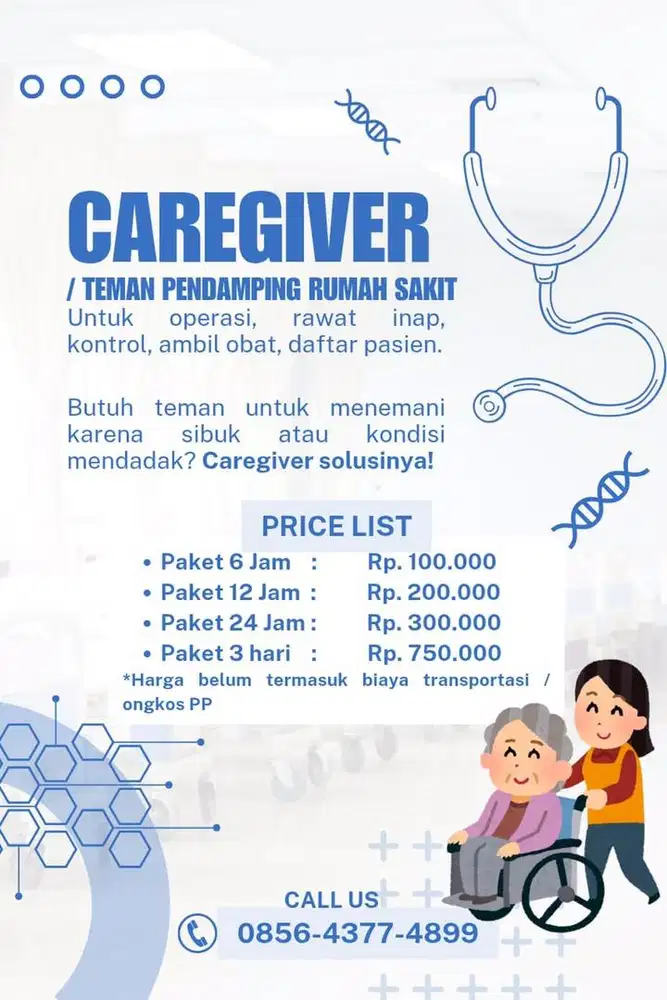 Pendamping rawat inap / kontrol ke RS segala usia