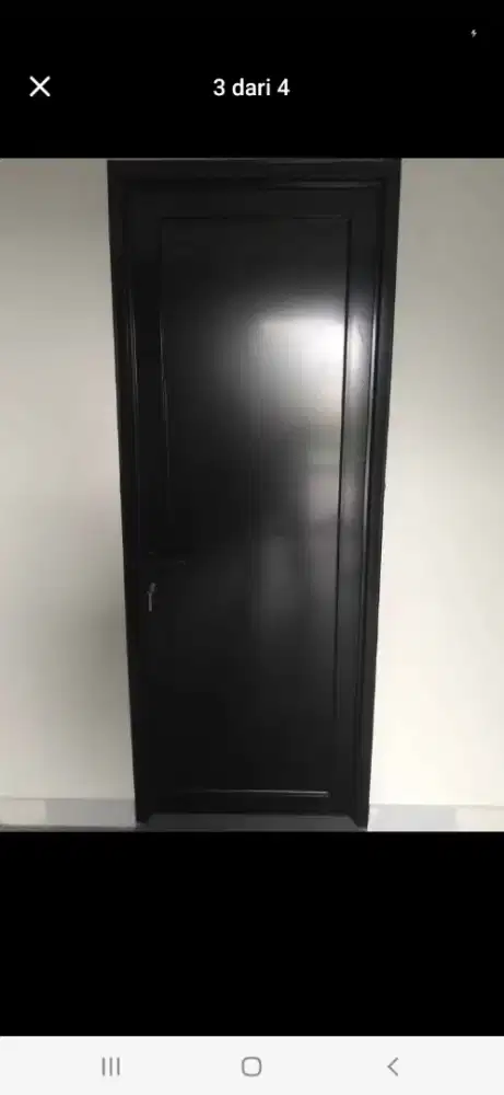 Pintu aluminium swing uk max T220cm L100cm hrg plus pasang 2,3 jt/unit