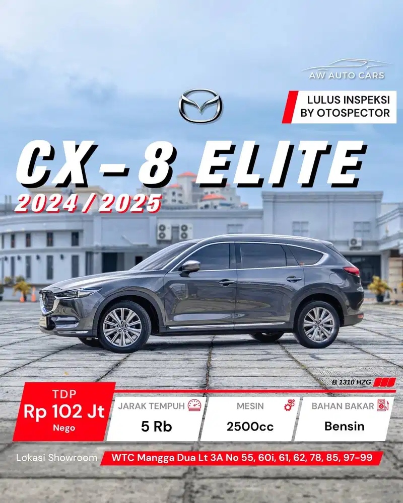 [KM 5 RB] Mazda CX-8 Elite 2025 NIK 2024 CX8 non Touring 2023 AWD