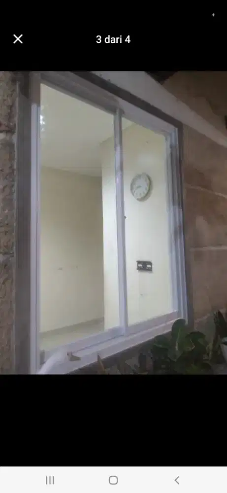 Jendela geser alumunium T120cm L120cm hrg plus pasang 1,5 jt/unit