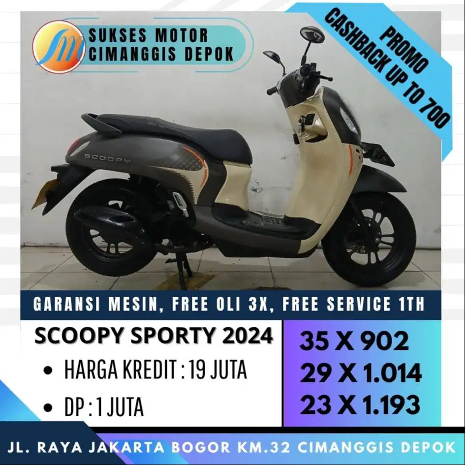 SCOOPY SPORTY 2024 TERMURAH KREDIT CICILAN RINGAN [SUKSES MOTOR]