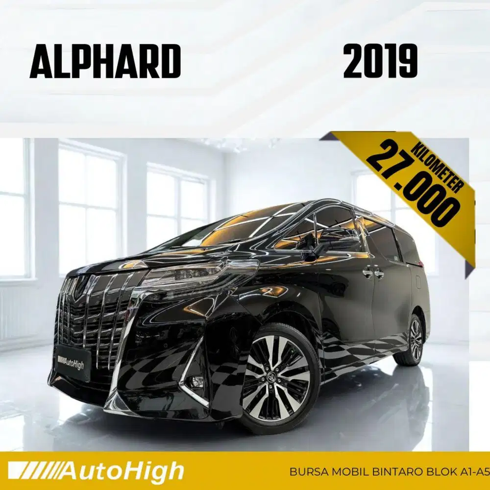 DP10% [Km27.000] Alphard G 2019 Black Reg 2020 #AUTOHIGH