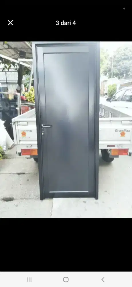 Pintu alumunium swing uk max T220cm L100cm hrg dg pasang 2,3 jt/unit