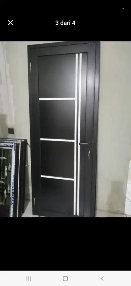 Pintu aluminium swing variasi uk max T220cm L100xm hrg 2,45 / unit