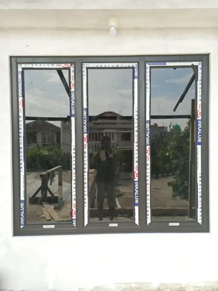 kusen aluminium jendela 3 daun