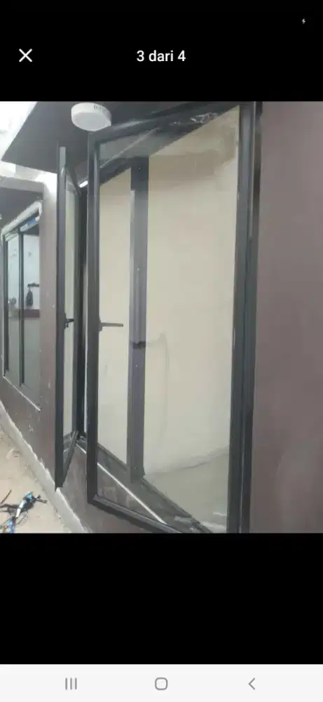 Kusen jendela aluminium dobel daun T150cm L120cm hrg plus psg 2,1 jt
