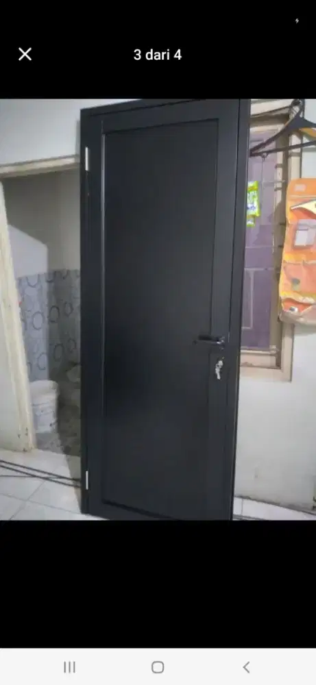 Pintu aluminium swing T220cm L100cm hrg plus pasang 2,3 jt/unit