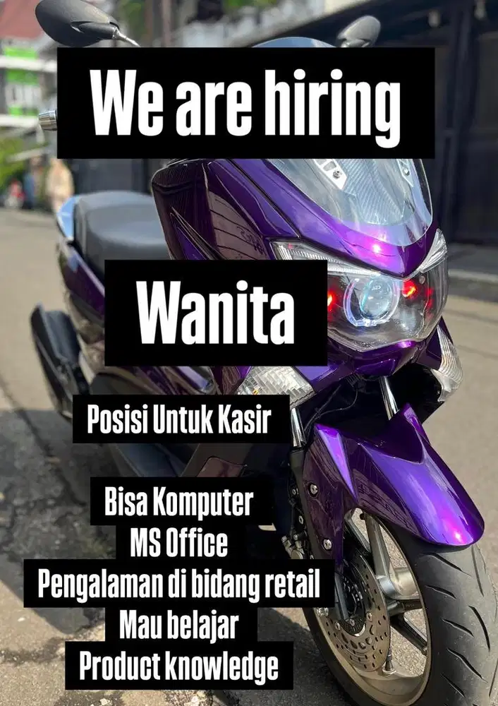 Di butuhkan Kasir toko cat