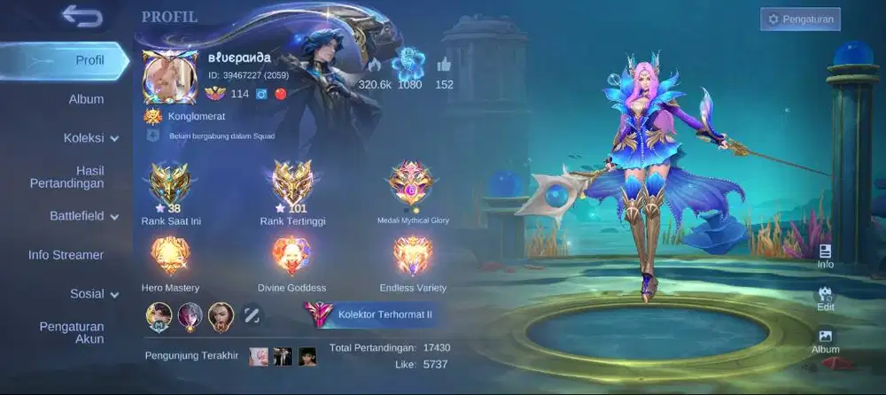 Dijual Akun Mobile Legen