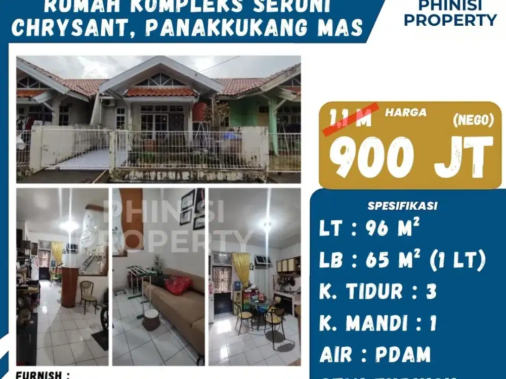 Dijual Rumah Kompleks Seruni Chrysant di Panakkukang