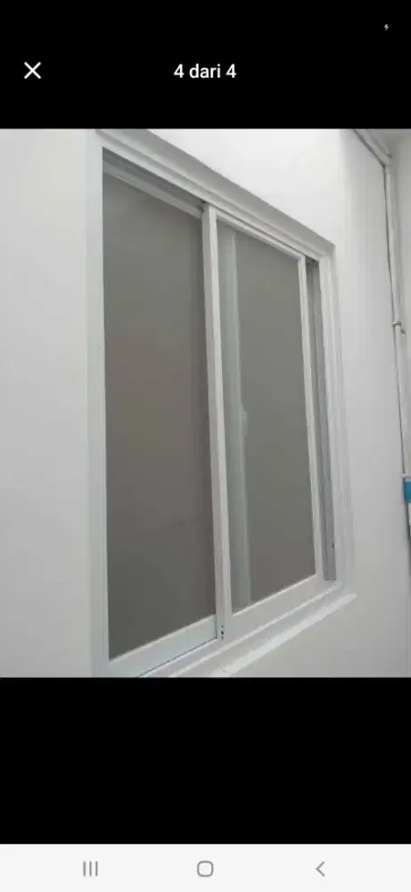 Jendela geser aluminum T120cm L120cm hrg dg pasang 1,5 jt/unit