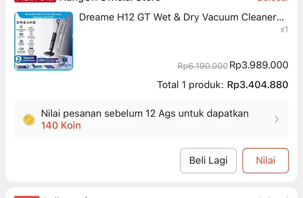 Vacuum Wet & dry Dreame H12 GT