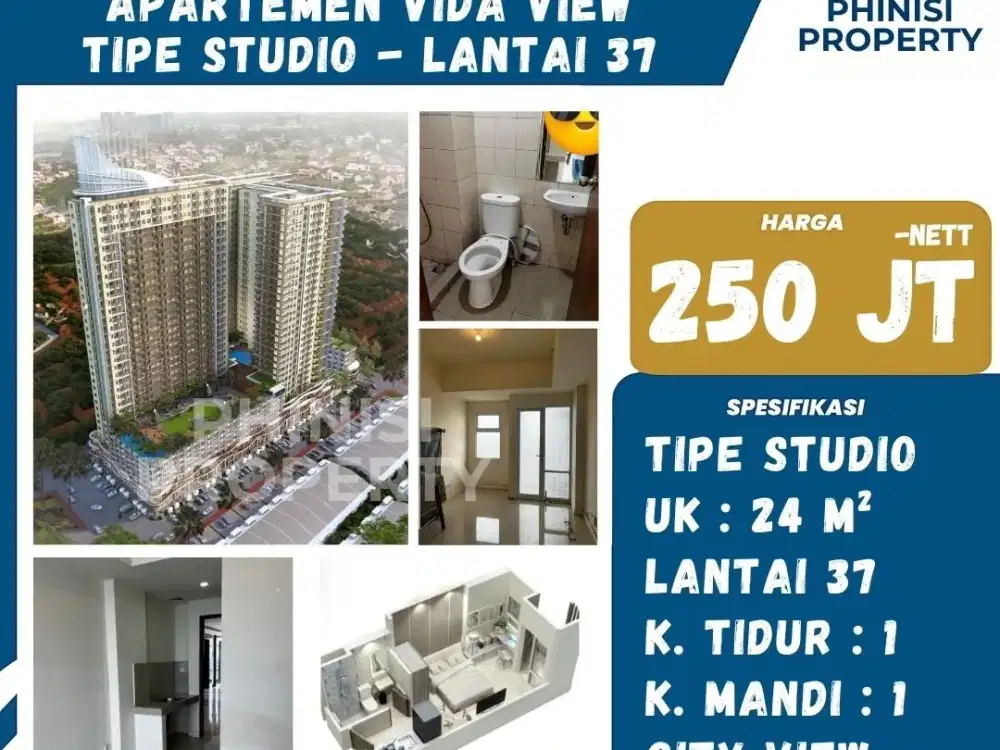 Dijual Apartemen Vidaview Harga Murah Di Panakkukang