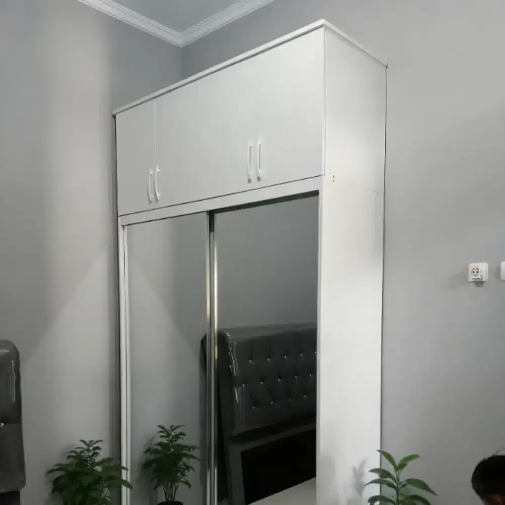 Lemarii seleding 2 pintu ful cermin