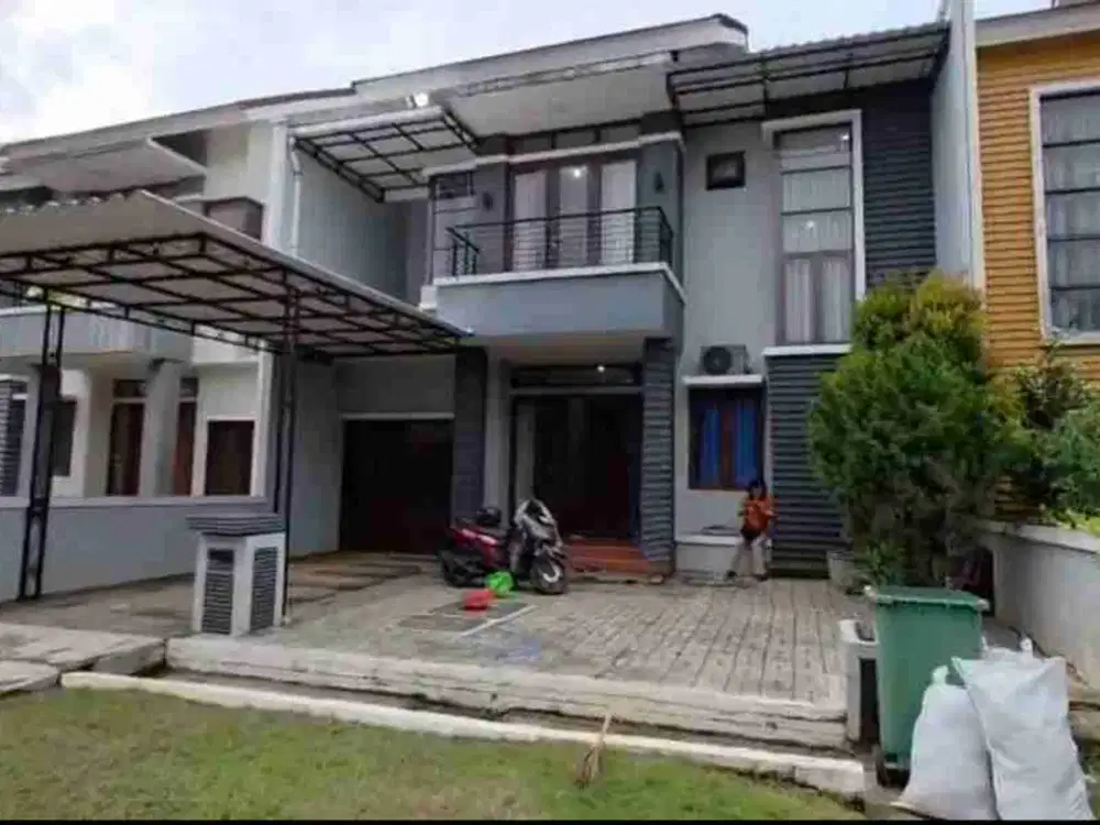 rumah bagus semi furnished siap huni dekat sekolah di cluster heliconia harapan indah bekasi