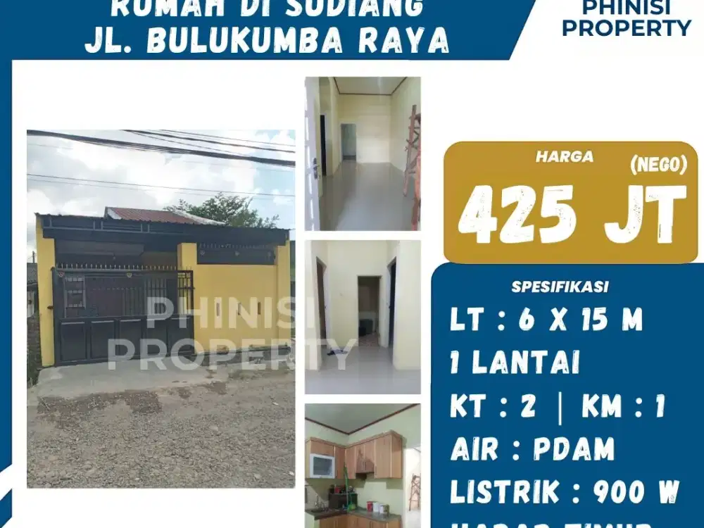 Dijual Rumah di Perumnas Sudiang Harga Murah