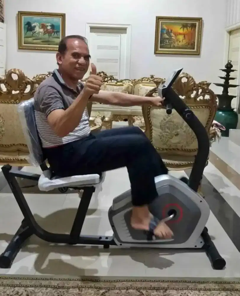 SEPEDA STATIS BANTU TERAPI JUGA OLAH RAGA RECUMBENT BIKE TL 368R