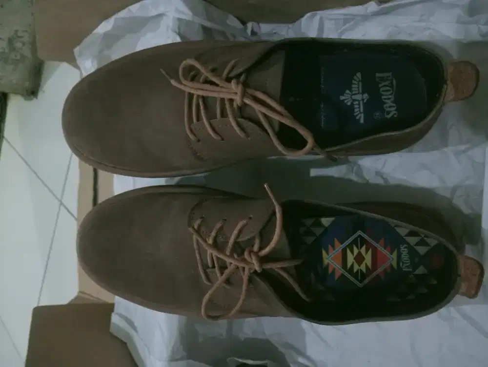 Sepatu pria kulit asli exodos57 all brown
