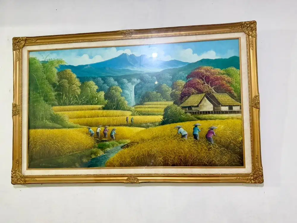 lukisan pemandangan lengkap dengan figura