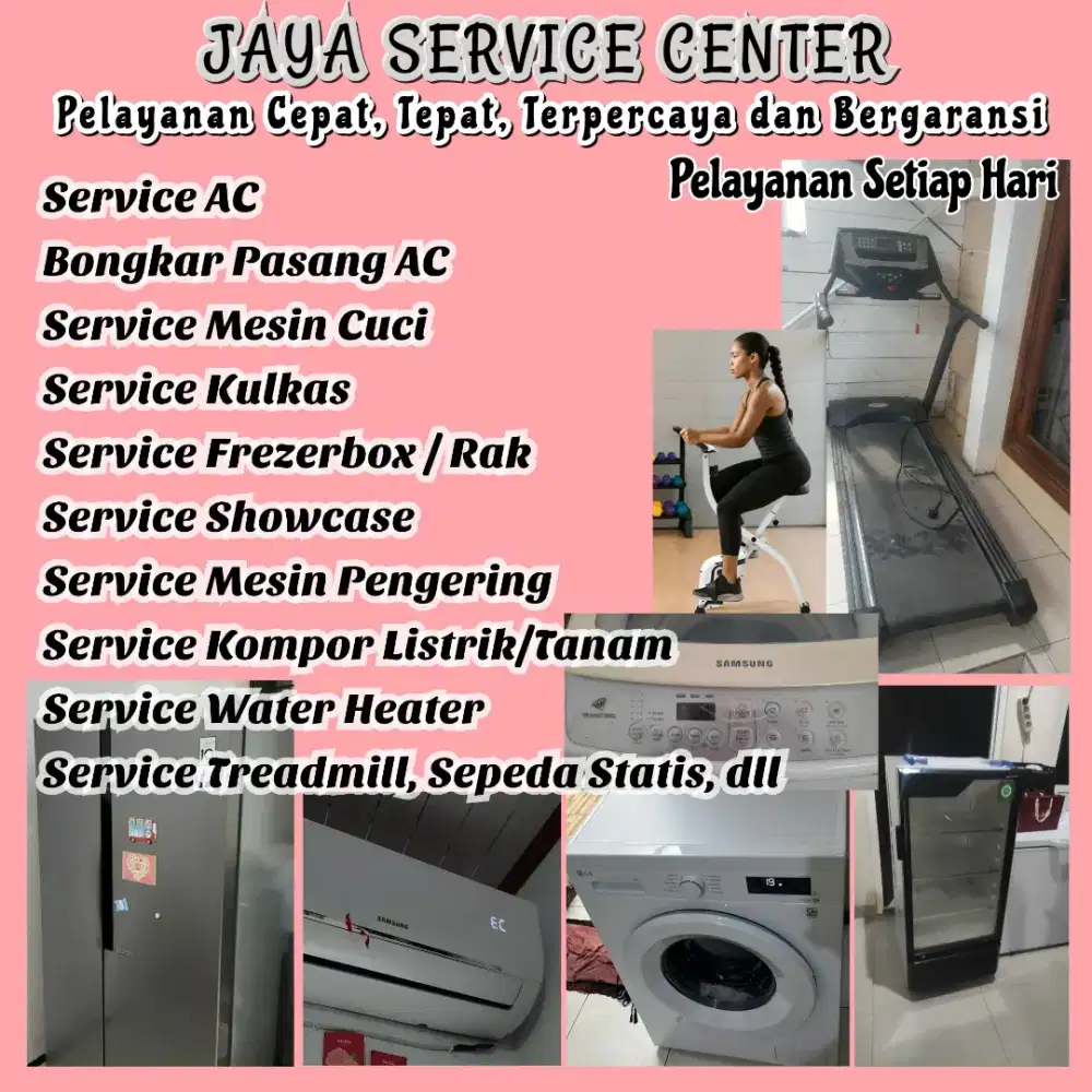 Service Kulkas Frezerbox Mesin Cuci AC Bongkar Pasang Servis Treadmill