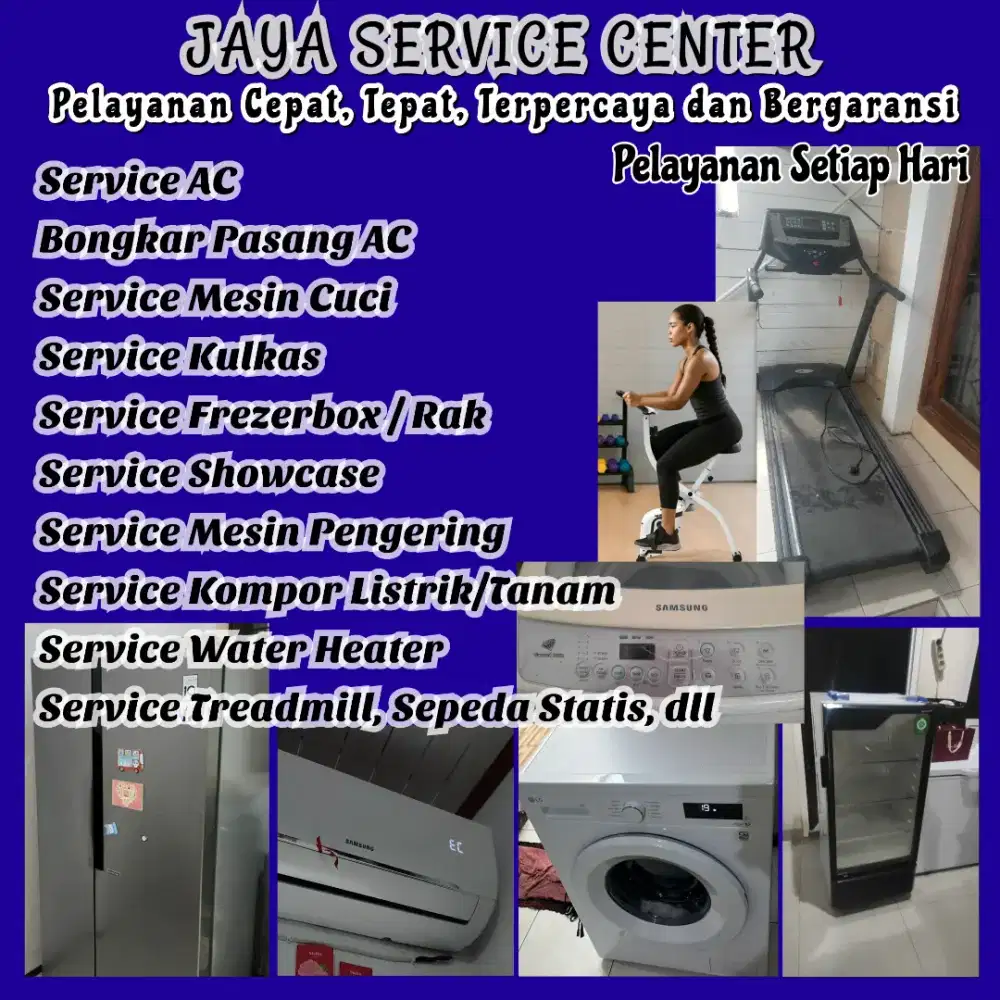 Service Kulkas Frezerbox Mesin Cuci AC Bongkar Pasang Servis Treadmill