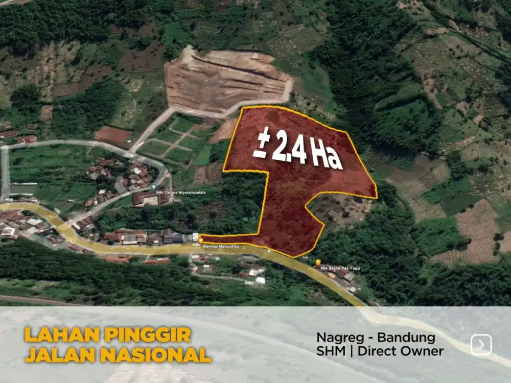 Tanah Strategis Nagreg – Pinggir Jalan Nasional, Prospek Tol Getaci & PLTS Legok Nangka