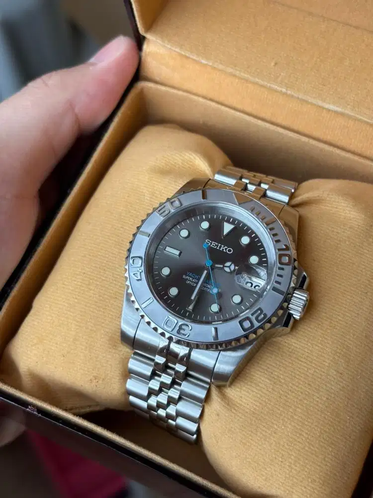 JAM TANGAN SEIKO MOD SUBMARINET YACHT MASTER SILVER FULLSET