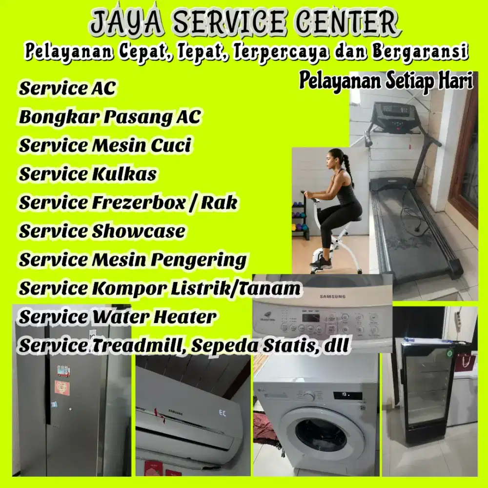 Service Mesin Cuci AC Bongkar Pasang Servis Kulkas Frezerbox Treadmill