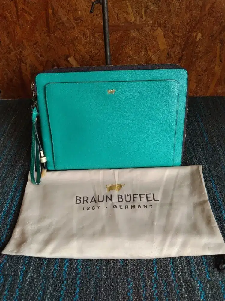 Braun Buffel tas clutch second original