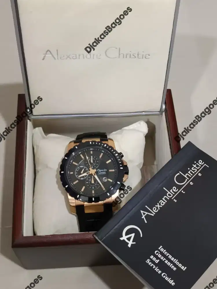 Jam Tangan Pria Alexandre Christie 6141 Ori Second Mulus