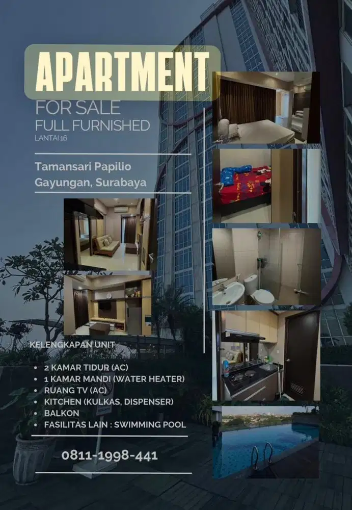 DIJUAL APARTEMENT MURAH di DAERAH KOTA SURABAYA