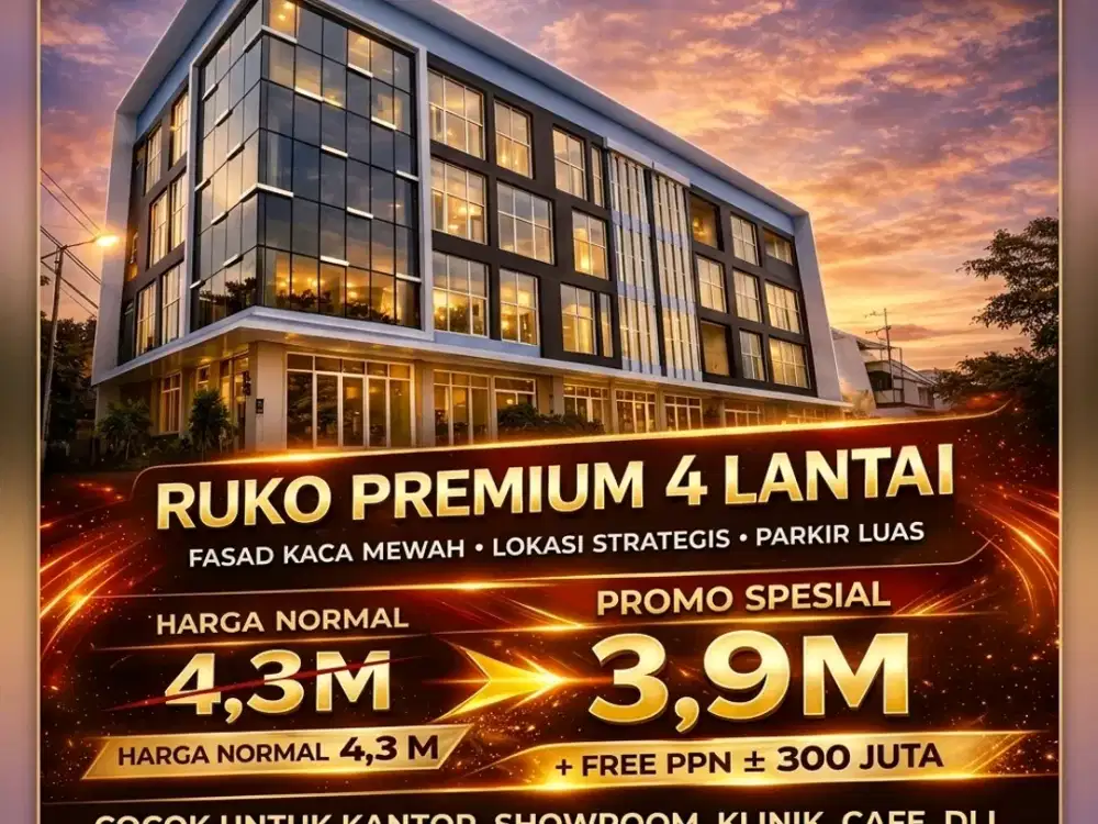 JUAL CEPAT RUKO MEWAH TENGAH KOTA SELANGKAH KE RAYA DIPONEGORO