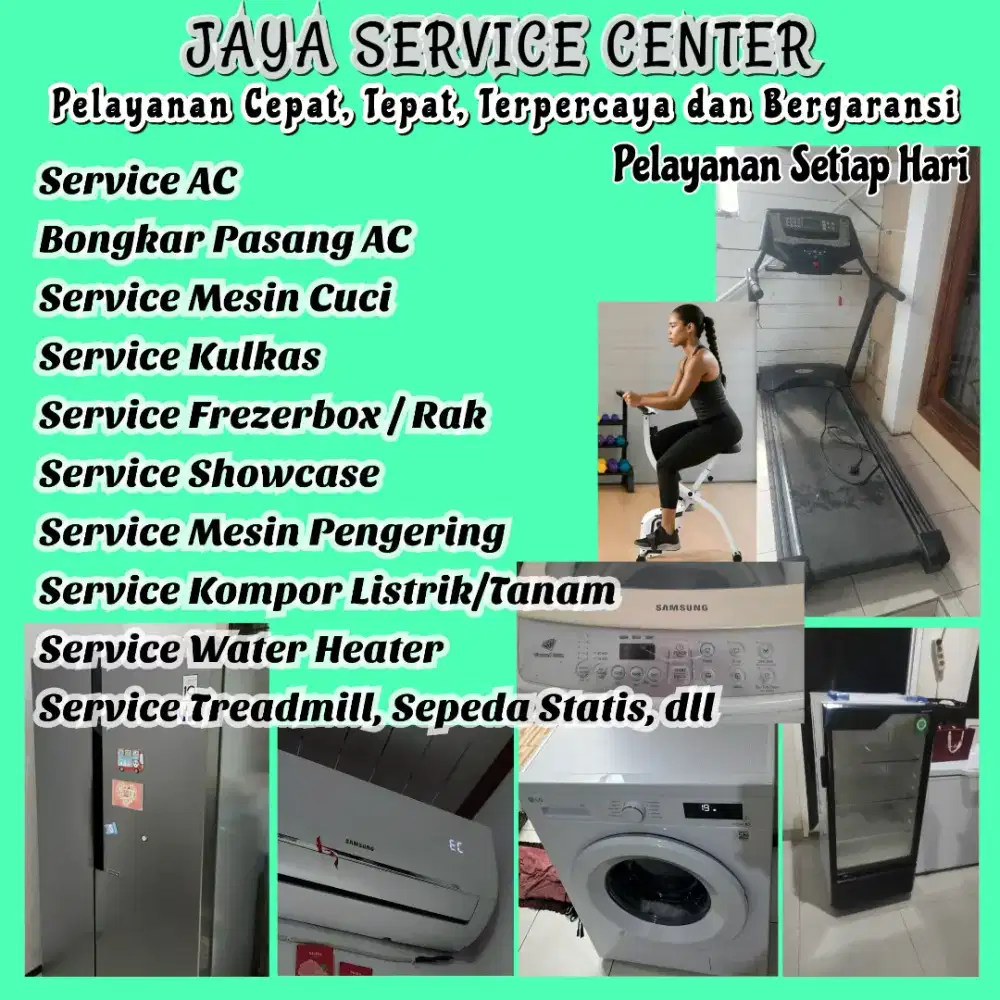 Service Kulkas Frezer Bongkar Pasang AC Servis AC Mesin Cuci Treadmill