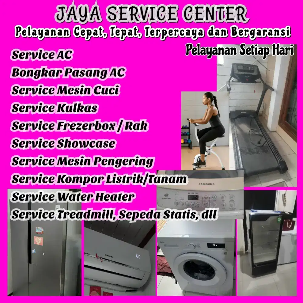 Service AC Bongkar Pasang AC Servis Kulkas Mesin Cuci Frezer Treadmill